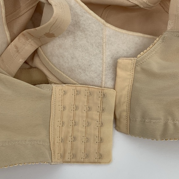 Elila Jacquard wire-free soft cup bra mocha nude non-padded 5 hook eye 38L - Picture 5 of 6